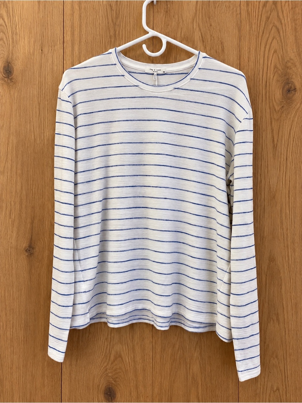 Rag & Bone Striped Long-Sleeve Top — Size M